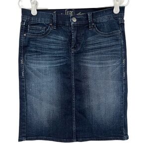 Lit Knee Length Jean Skirt Size 26 (2) Women's
